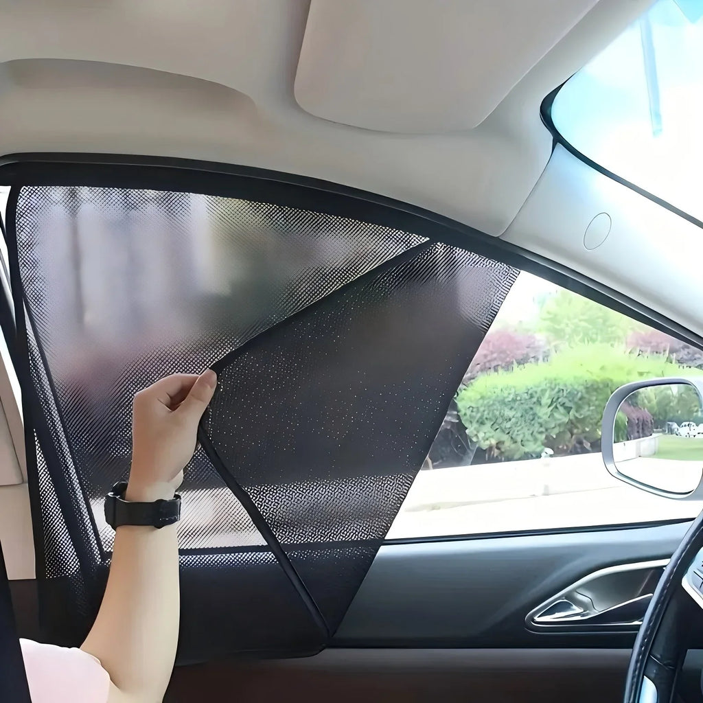 Retractable Magnetic Mesh Car Sunshade – RV Window Insulation Car Window Sunshade Qme