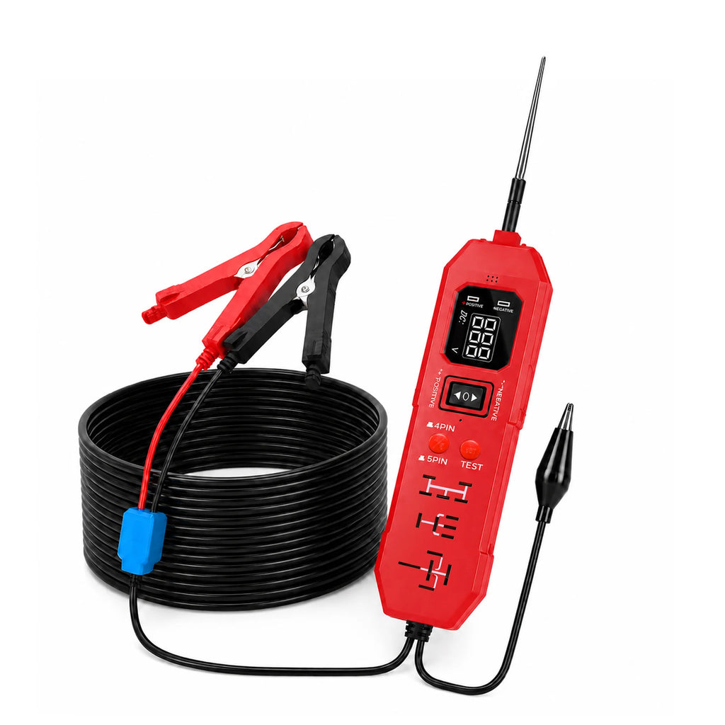 DW833 2-in-1 Automotive Circuit & Relay Tester LED DC 3.5–36V Automotive Diagnostic Tester Qst Red