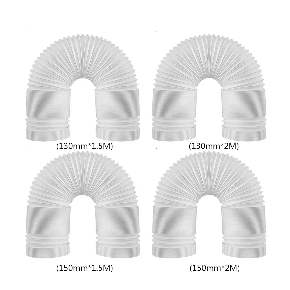 Telescopic Flexible AC Duct Extension Pipe 1.5M–2M | 130mm AC Duct Extension Pipe Qme