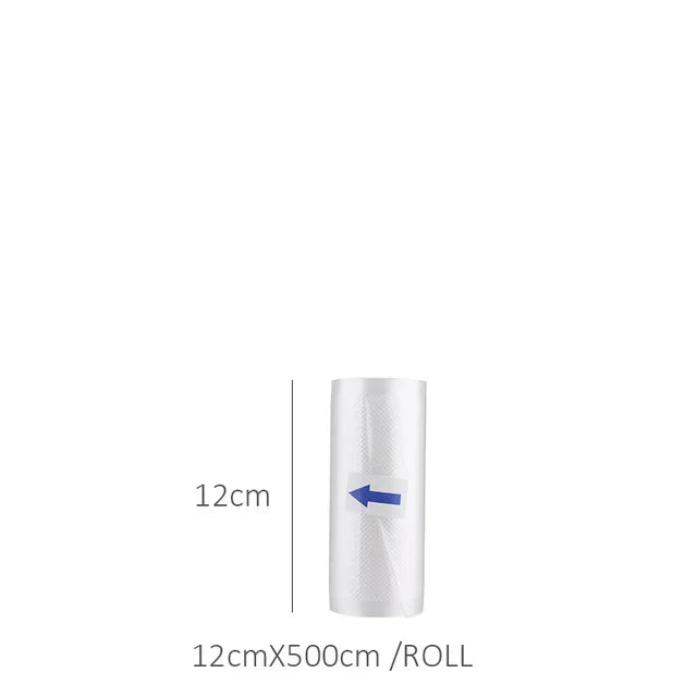 Vacuum Food Sealer Bag Rolls – BPA-Free Sous Vide Storage Vacuum Sealer Bags Qst 12cm 1 Roll 5m