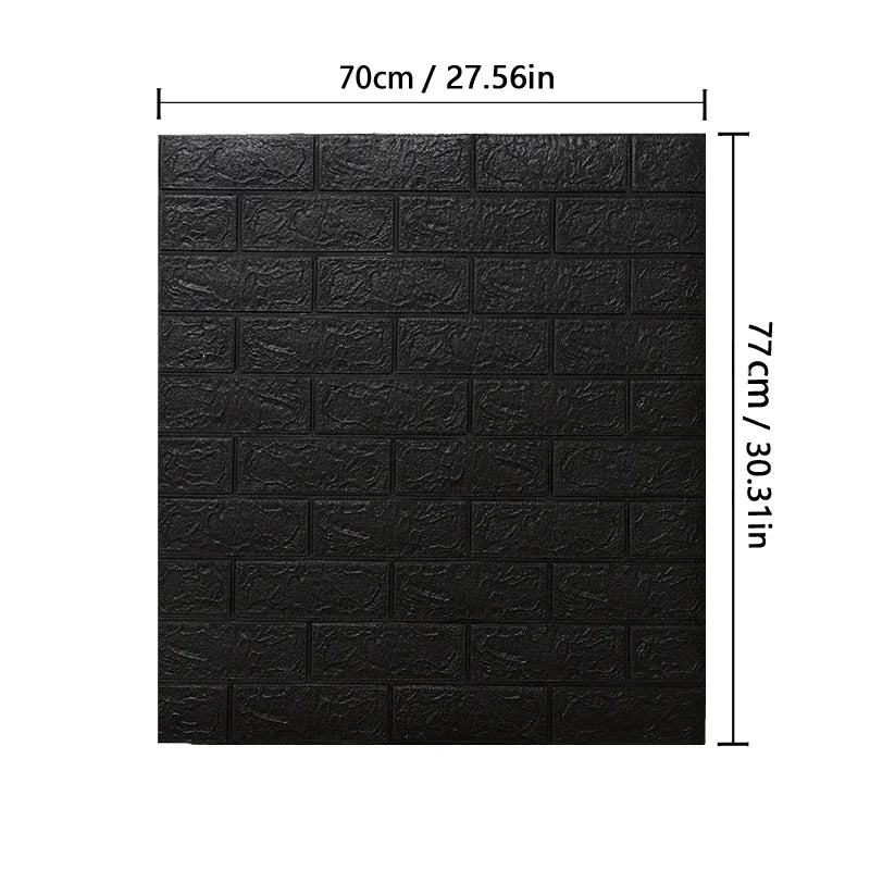 3D Faux Brick Wall Sticker – Waterproof Self-Adhesive PVC Wall Sticker Panel Qme