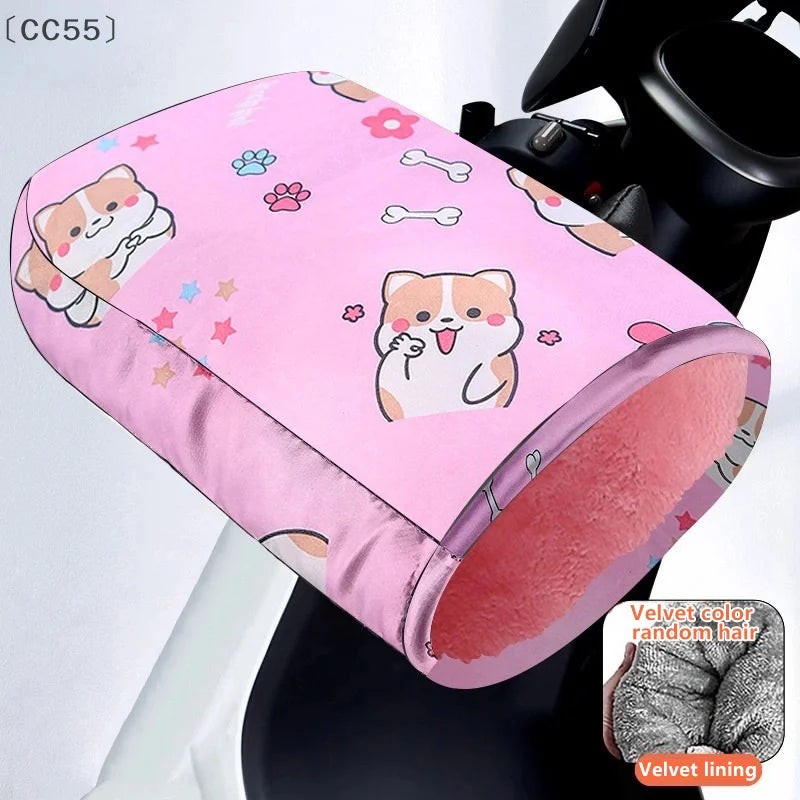 Winter E-Bike Handlebar Muffs – Waterproof Windproof Fleece Handlebar Muffs Qst