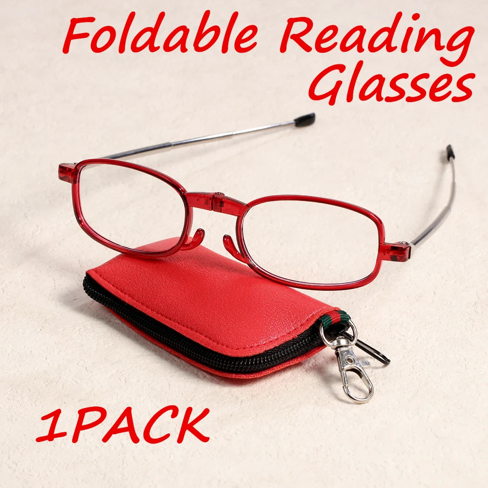 VOPHA Folding Reading Glasses Retro Oval Blue Light +1.0–+3.0 Folding Reading Glasses Qst