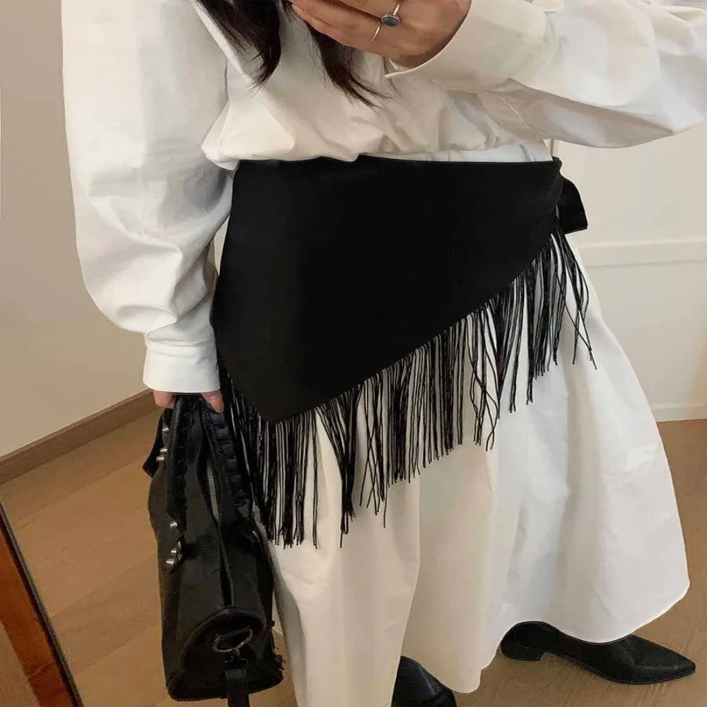 Triangular Tassel Waist Belt Butt Curtain | Boho Ethnic Style Waist Belt Accessory Qme Style 3