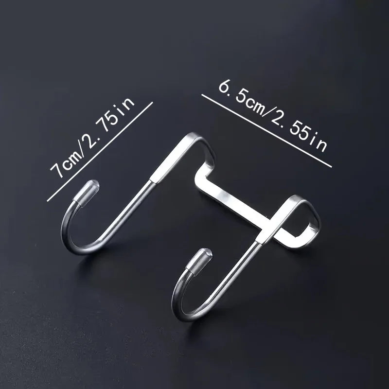 Stainless Steel Seamless Double S Hook – Nail-Free Storage Storage Hook Qme