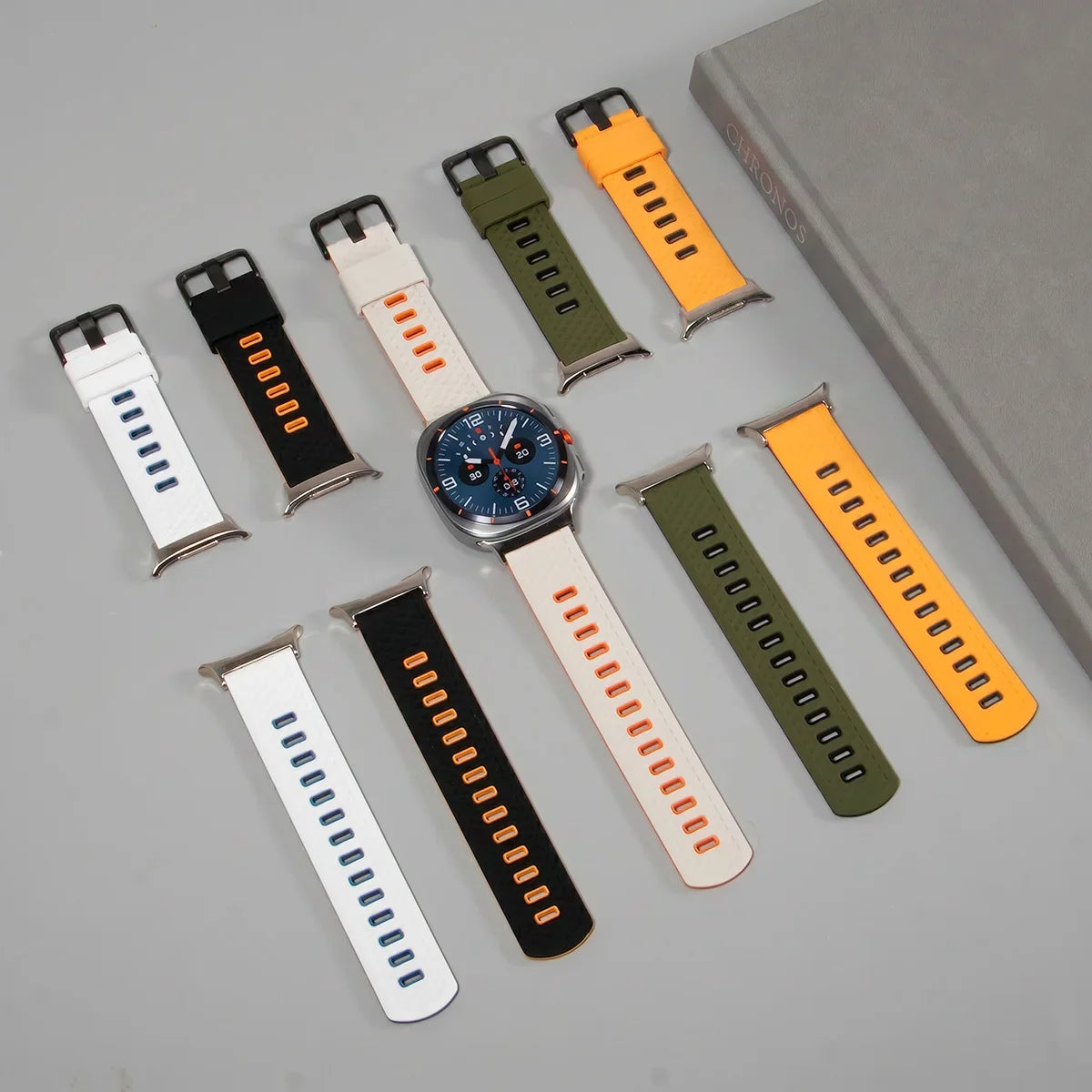 Silicone Sport Band for Samsung Galaxy Watch Ultra 2 – 10 Colors Silicone Watch Band Qme