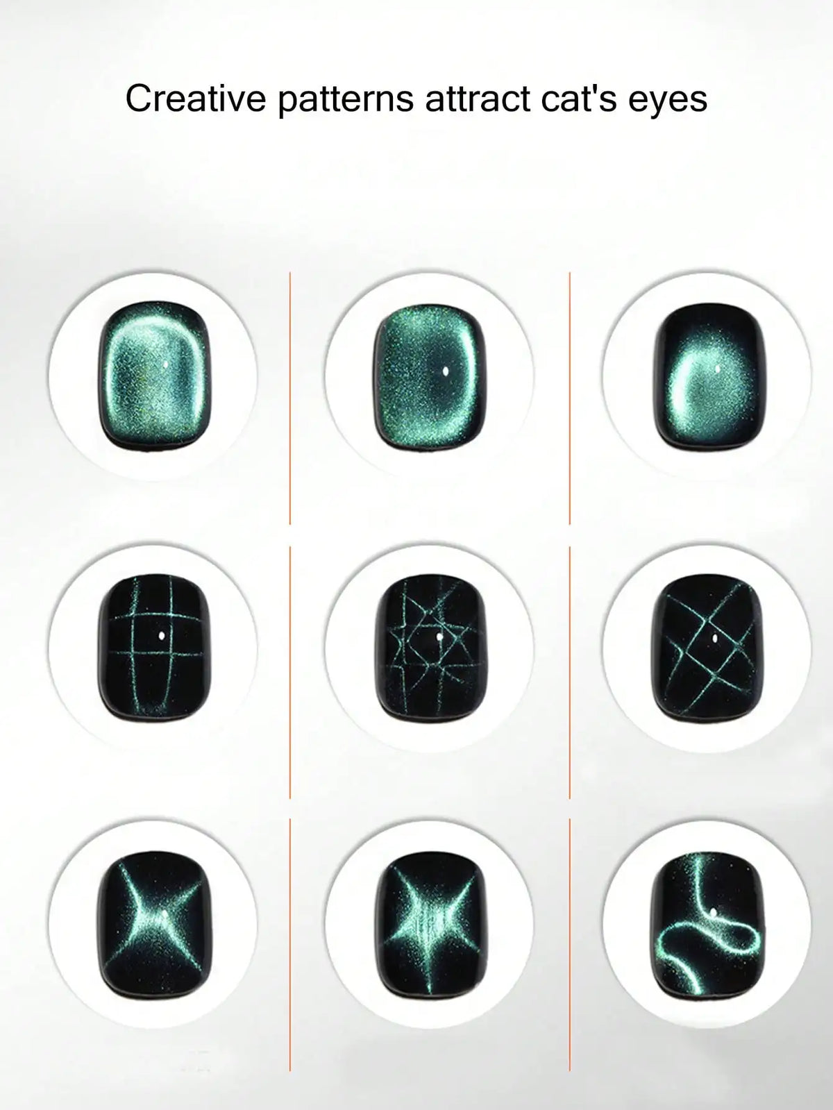 Qme 5-in-1 Cat Eye Nail Art Magnet Cross Tool | DIY Manicure Nail Art Magnet Tool Qme
