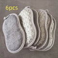 Double-Sided Silver Wire Sponge Block – Reusable Kitchen Scrubber Kitchen Sponge Scrubber Qme 6pcs