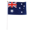 5 Mini Hand-Held Australian National Flags with Plastic Poles Mini Patriotic Flag Qme 5Pcs