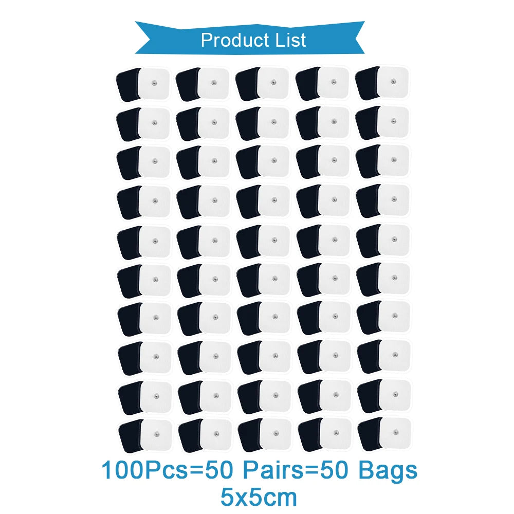 TENS Electrode Pads Self-Adhesive Gel Replacement – 10 to 100 Pcs Electrode Pads Qst 100Pcs