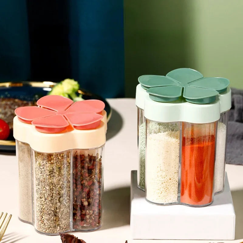 Plastic Spice Jar Seasoning Container – Kitchen & Outdoor Spice Jar Organizer Qme