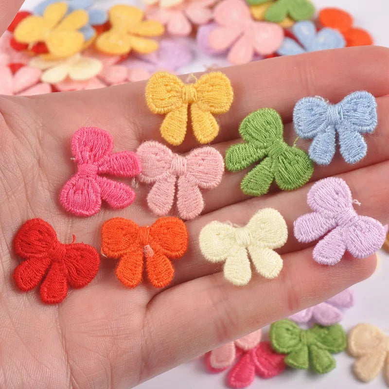 30-Pack Bow Embroidered Patches 10 Colors – DIY Sewing Crafts Embroidered Patches Qme