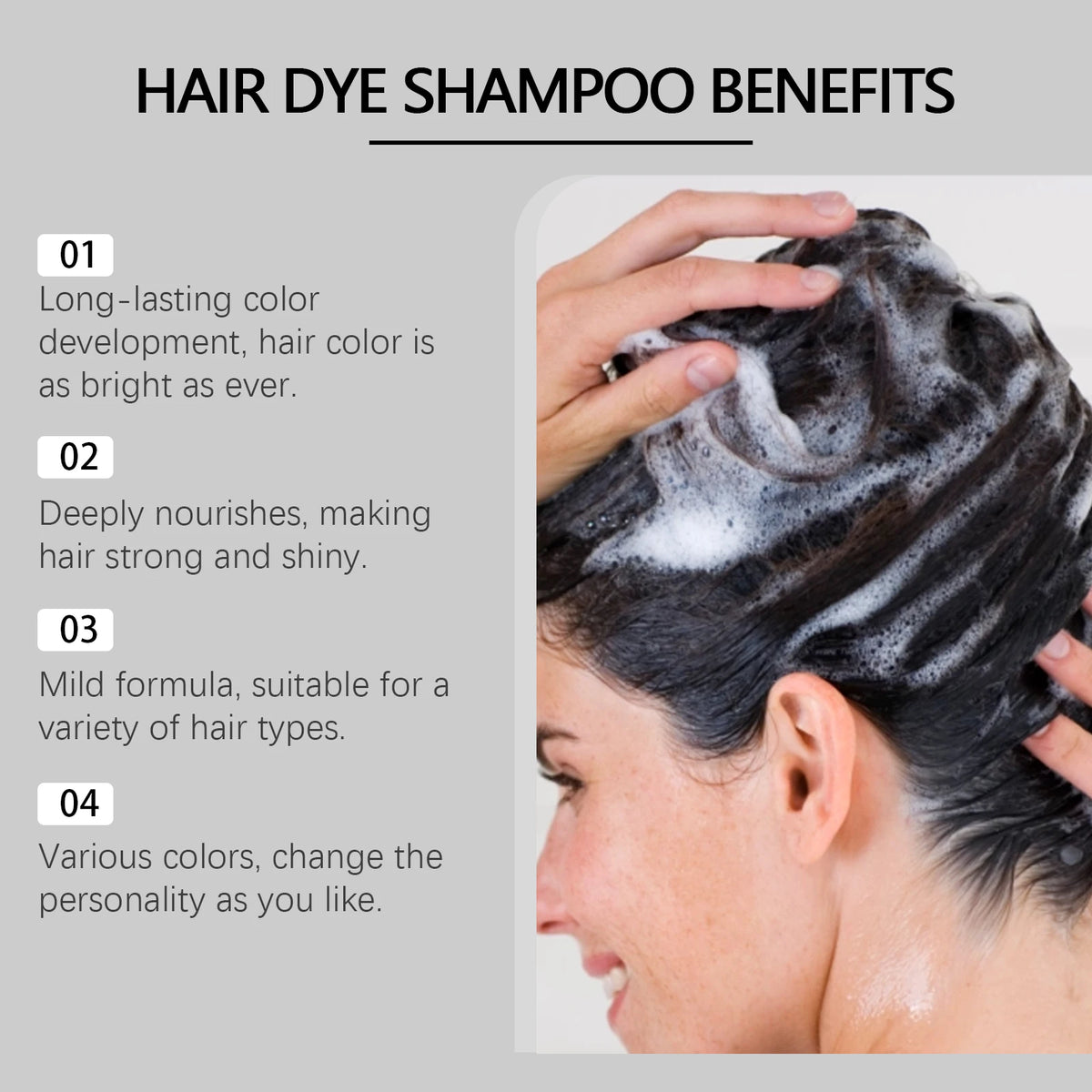 EELHOE Natural Hair Dye Shampoo – Herbal Gray Coverage 100ml Hair Dye Shampoo Qst
