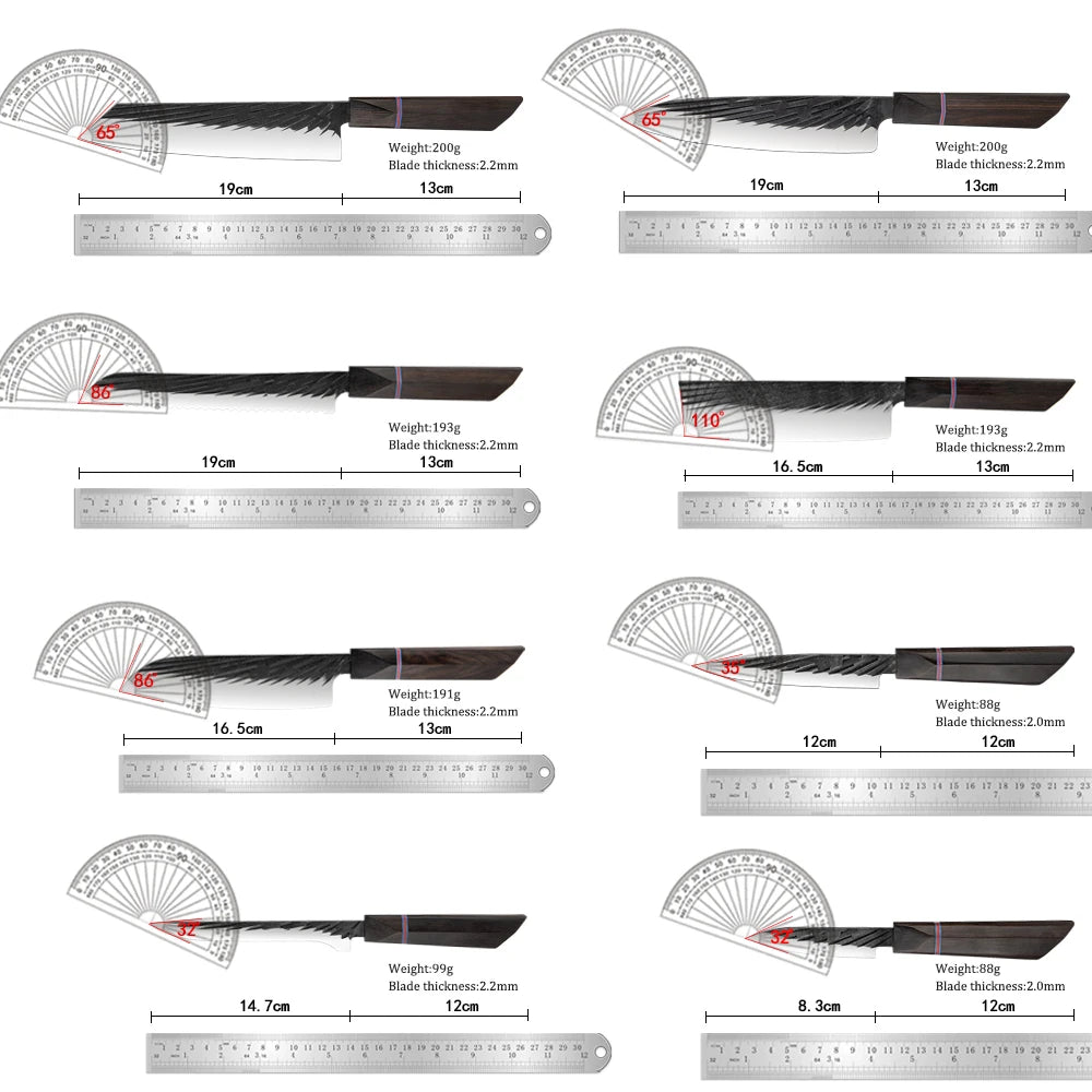 Xituo 6-Piece High Carbon Steel Kitchen Knife Set – Ultra Sharp Kitchen Knife Set Qst