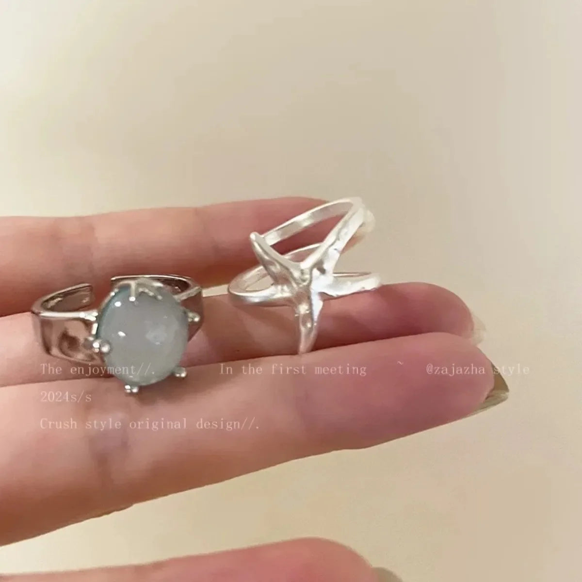 Minimalist Handmade Couple Ring for Women – Vacation Style Minimalist Ring Qme