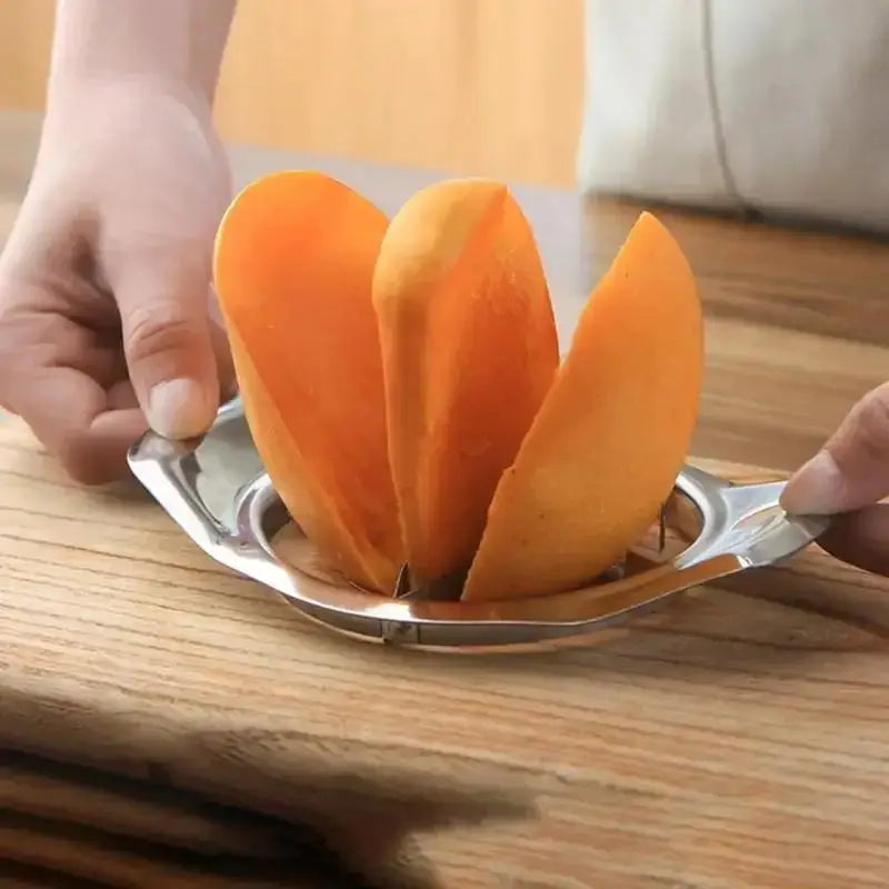 Stainless Steel Mango Cutter, Slicer & Core Remover Tool Mango Slicer Tool Qme