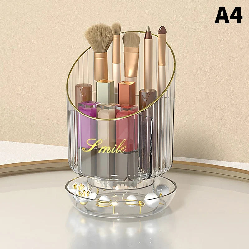 360 Rotating Makeup Organizer – Lipstick & Cosmetic Storage Box Cosmetic Organizer Qme A4