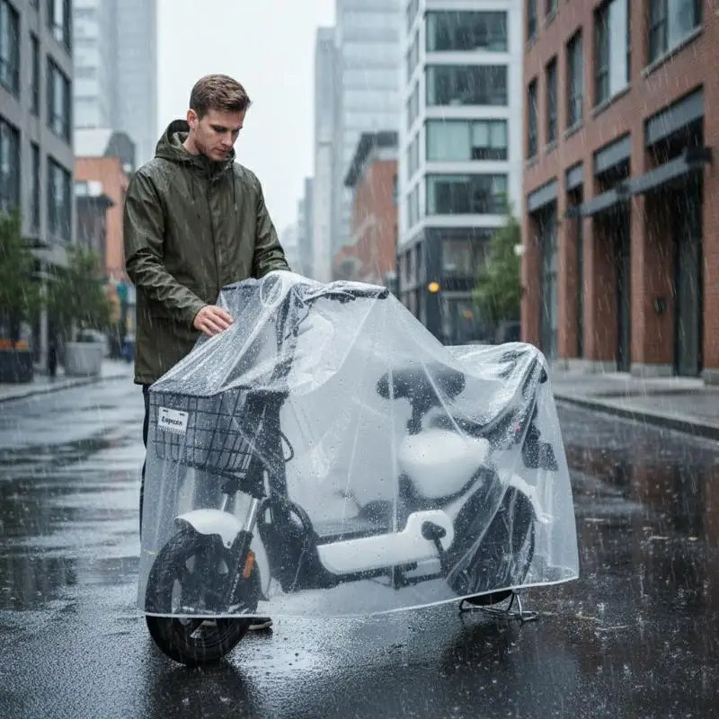 Waterproof Motorcycle Bicycle Scooter Rain & Dust Cover Vehicle Protective Cover Qme