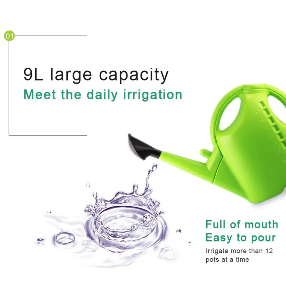 9L Large Plastic Watering Can with Adjustable Spout | Qme Garden Watering Can Qme