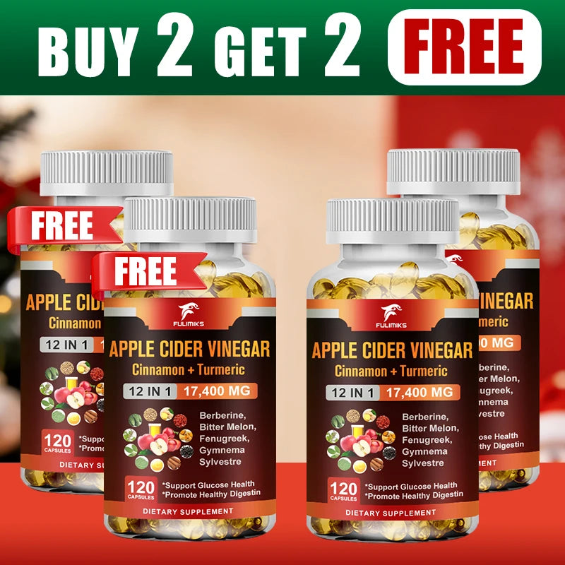 Apple Cider Vinegar Capsules – Vegan ACV Pills | Fulimiks ACV Supplement Capsules Qst