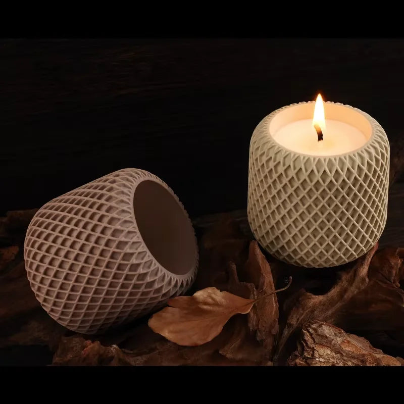 3D Mesh Irregular Silicone Mold – Candle, Concrete & Resin DIY Silicone Craft Mold Qme