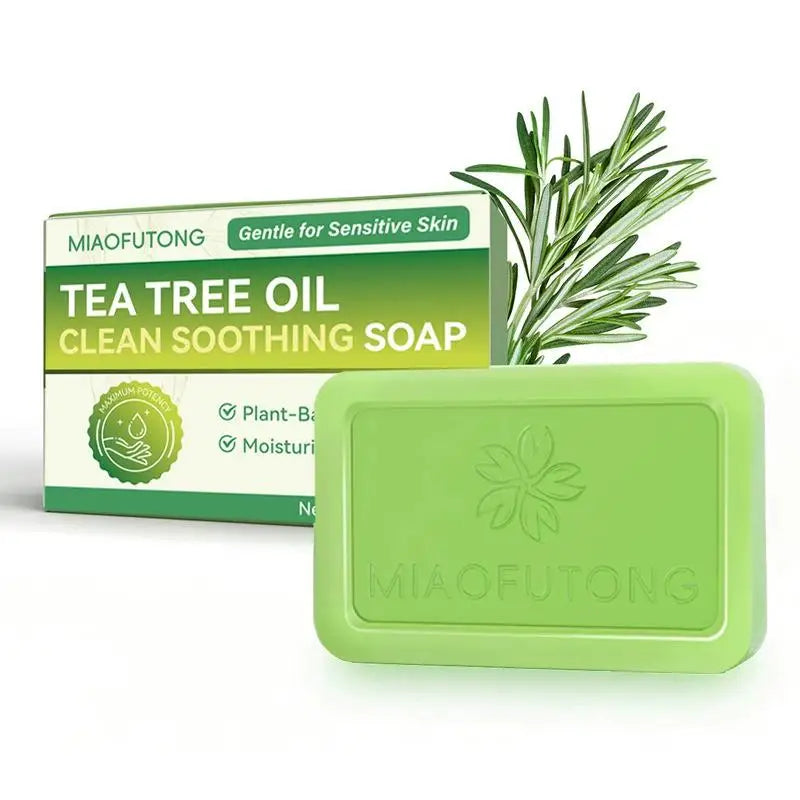 Tea Tree Oil Soap for Sensitive Skin | MIAOFUTONG Bar Cleansing Bar Soap Qme 1pcs CN