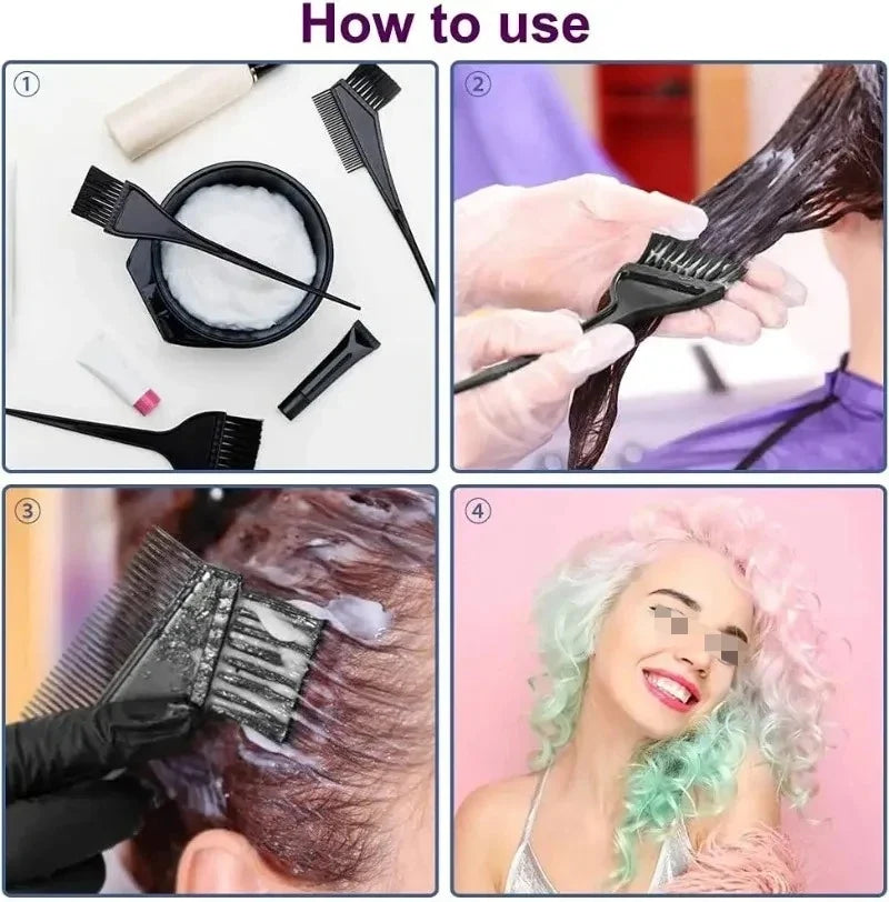 Professional Hair Coloring Dye Brush Set – DIY & Salon Hair Dye Brush Set Qme