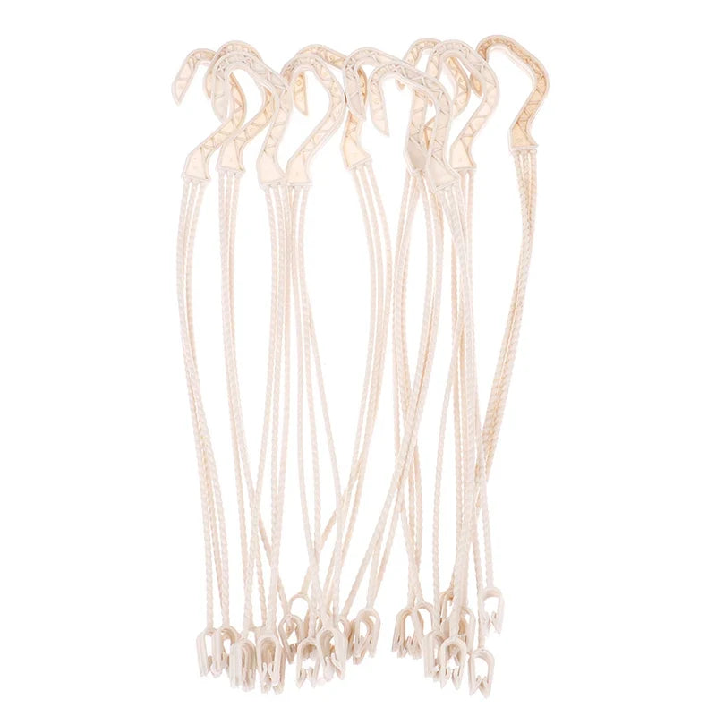 Plant Hanger Hooks & Basket Chains for Flower Pots – 10 Pack Hanging Basket Chain Qme 10pcs White