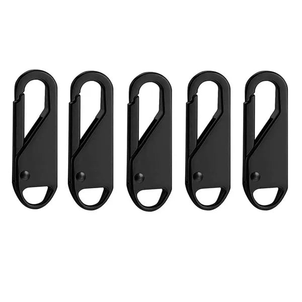 Universal Metal Zipper Puller Repair Kit – DIY Slider 10 Pcs Zipper Repair Kit Qme Black 5PCS