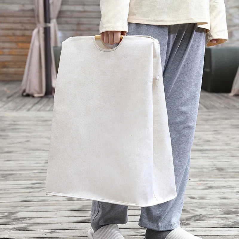 Waterproof Cotton Linen Laundry Basket – Foldable Hamper Laundry Hamper Qme