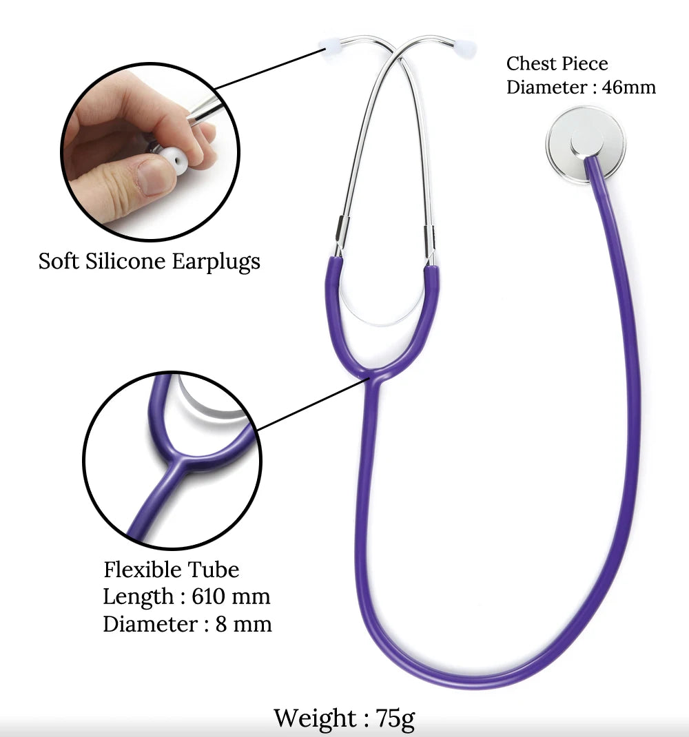Portable Single Head Stethoscope – Doctor, Nurse & Vet Use Medical Stethoscope Qst
