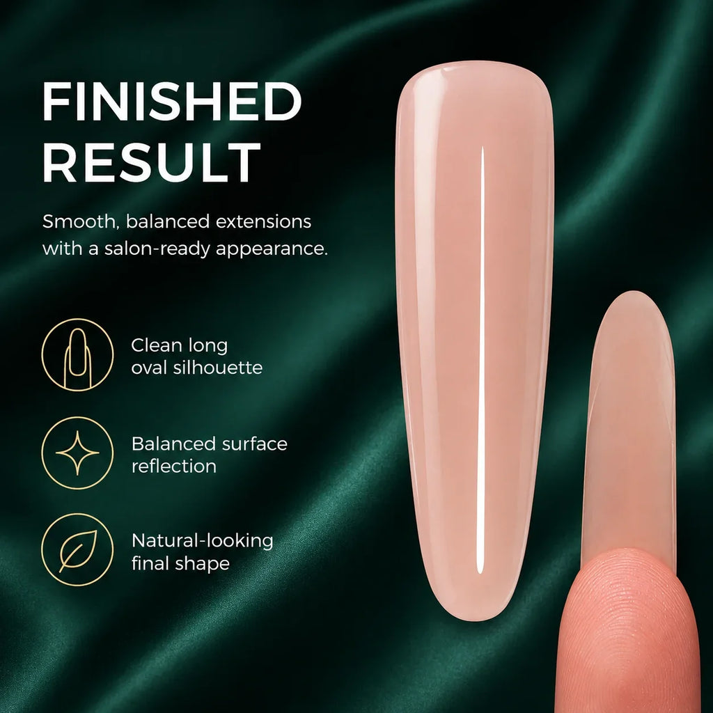 Nailpop 120pcs Dual Forms 15 Shapes Clear Nail Molds | Oval & Long Nail Extension Molds Qme