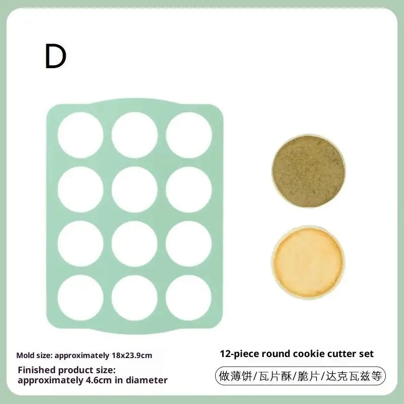 Silicone Dacquoise & Cookie Mold – Japanese Cake Decorating Silicone Baking Mold Qst D