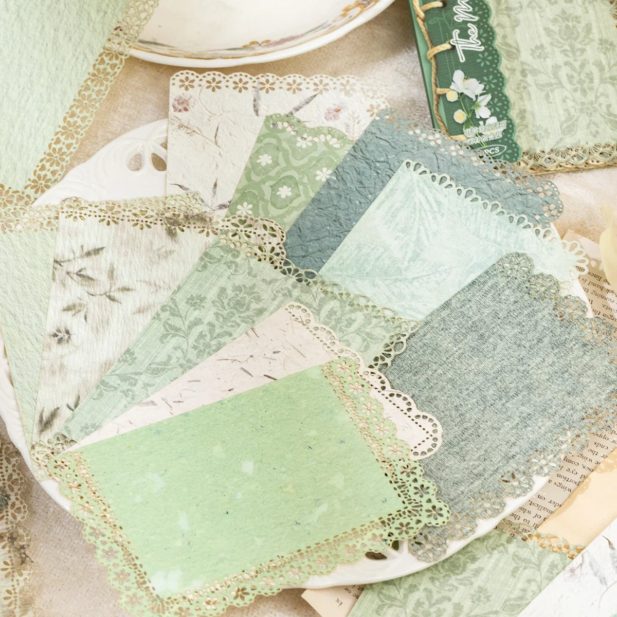 20-Sheet Lace Decorative Paper Book – Scrapbooking & Journaling Decorative Craft Paper Qme