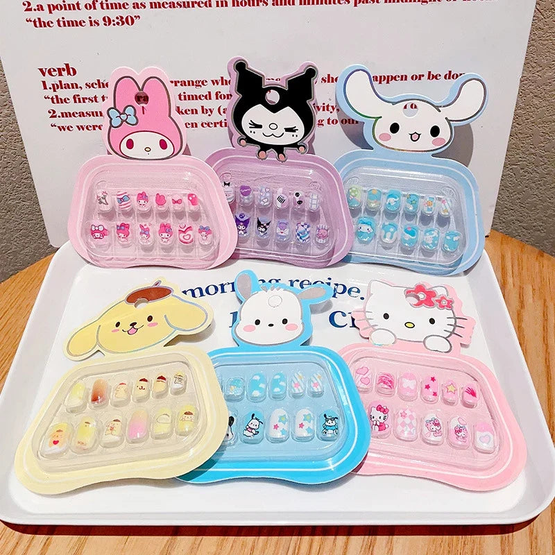 Hello Kitty Kuromi Nail Stickers – Non-Toxic Nail Decals Nail Art Stickers Qme