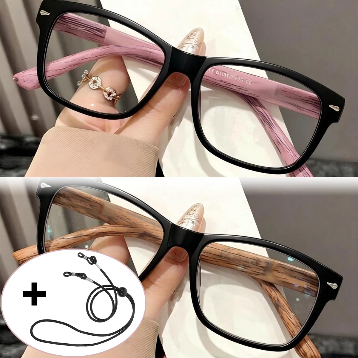 VOPHA L73 Auto Focus Reading Glasses Men – Wood Grain Frame Auto Focus Reading Glasses Qst