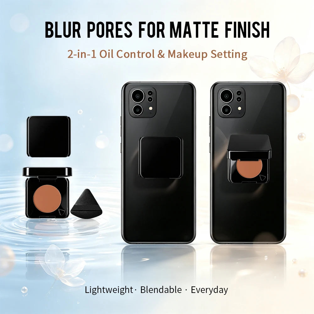 Mini Travel Setting Powder – Oil Control Pressed Powder Compact Setting Powder Compact Qst