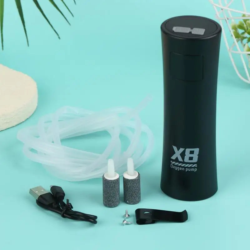 USB Rechargeable Mini Oxygen Aerator Pump – Fishing & Aquarium Fishing Aerator Pump Qme