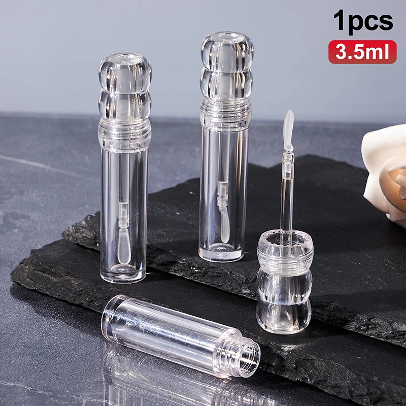 Refillable 3.5ml Lip Gloss Tube – Clear Empty Bottle & Brush Lip Gloss Container Qst