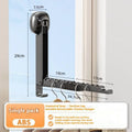 Foldable Retractable Wall-Mounted Clothes Drying Rack Clothes Drying Rack Qme Gray