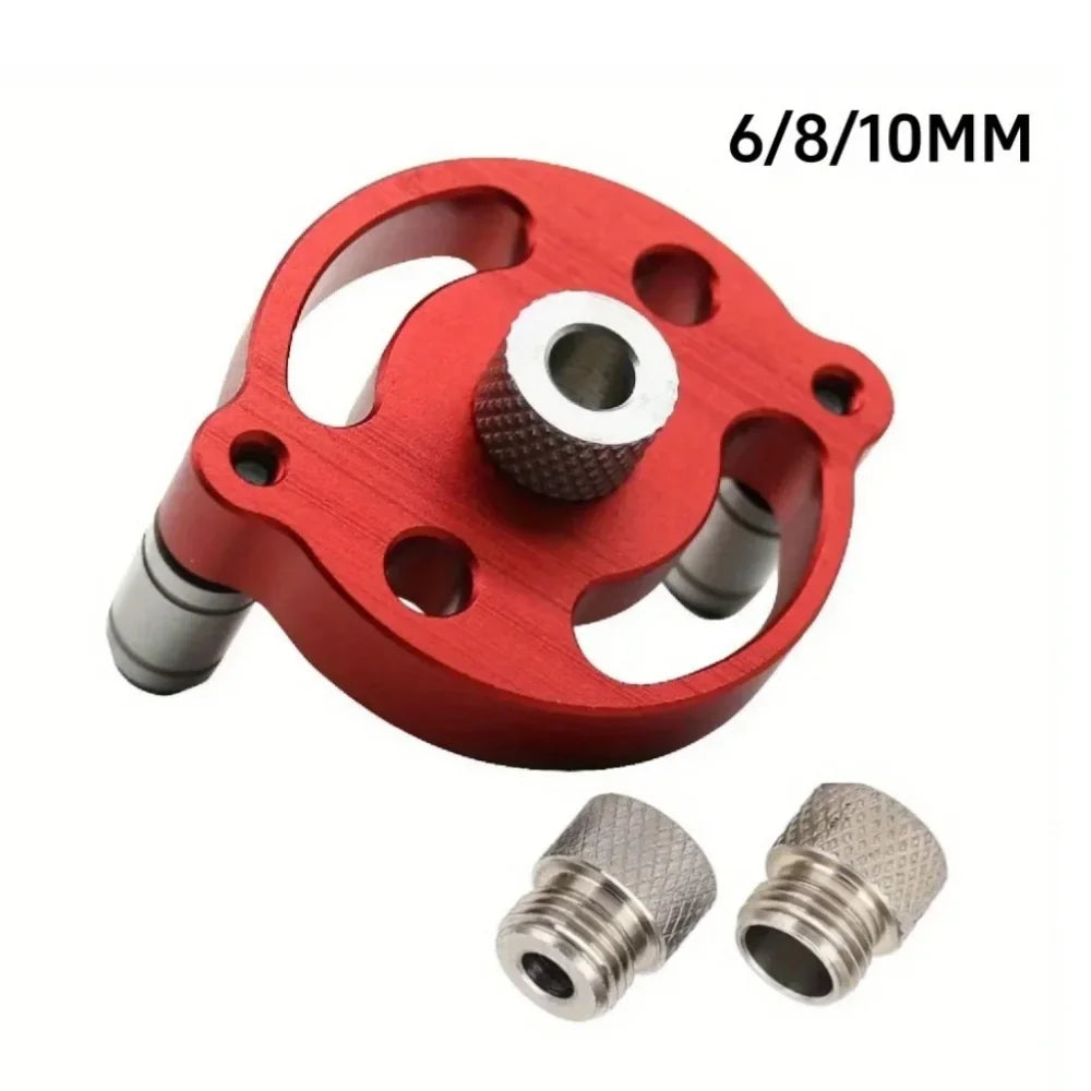 Self-Centering Dowel Jig Handheld Drill Guide Locator 3–10mm Dowel Jig Tool Qme Red Set B