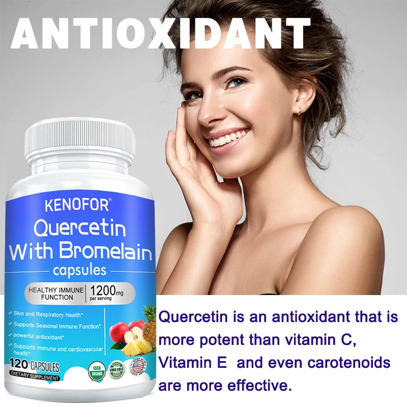 Quercetin Bromelain Complex 1200mg – Immune & Wellness Caps Wellness Supplement Qst