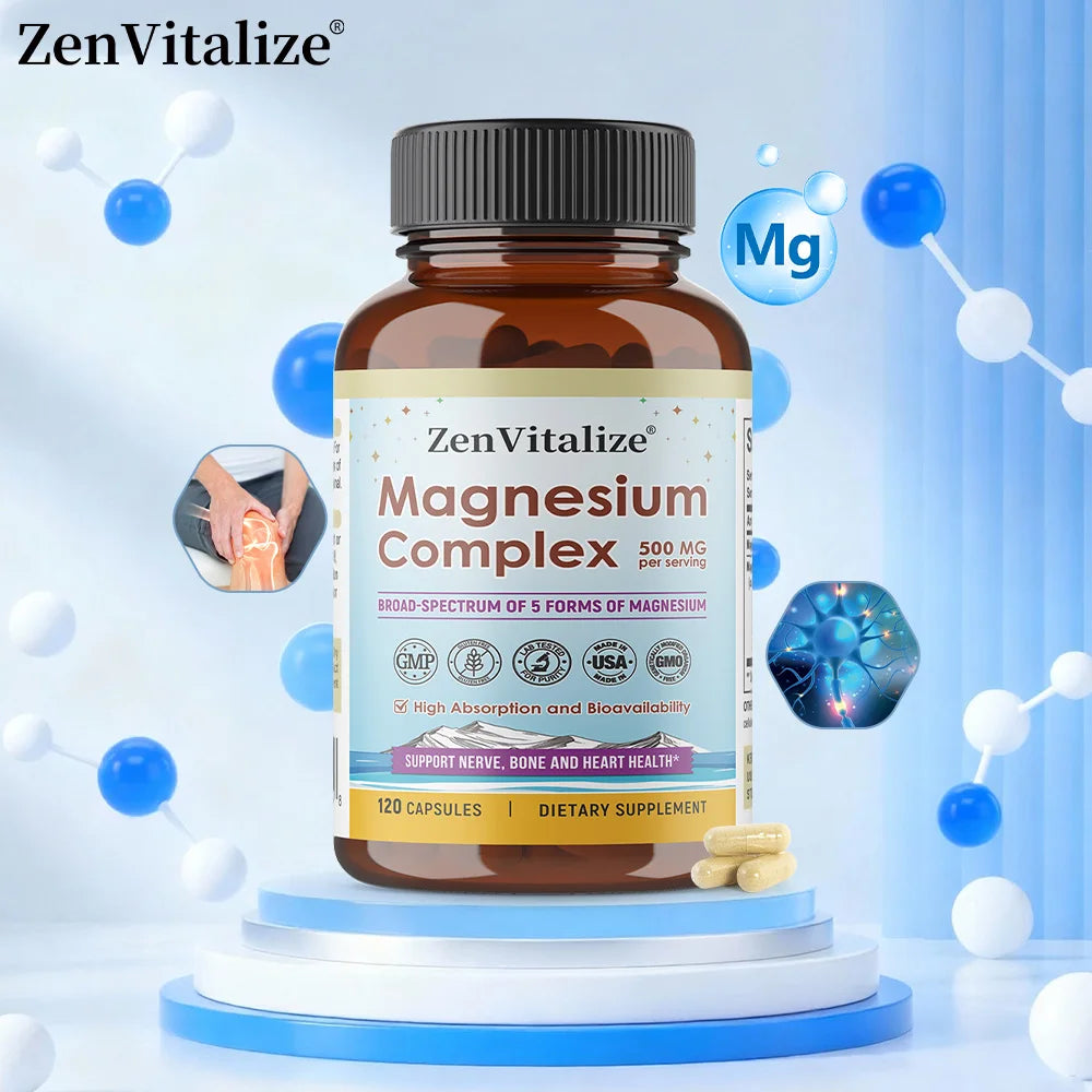 ZENVITALIZE Magnesium Complex Supplement – Vegan Capsules Magnesium Supplement Qst