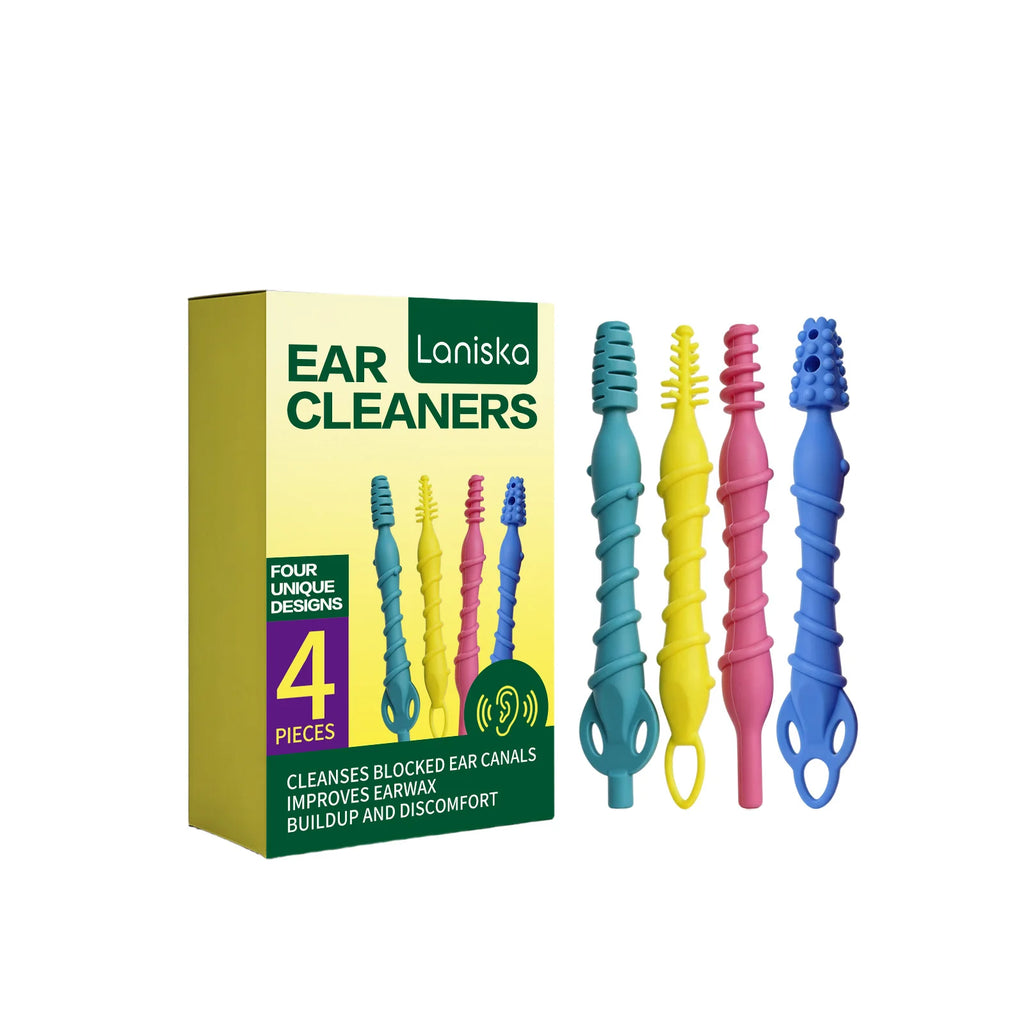 4-in-1 Silicone Ear Pick Set – Reusable Ear Wax Removal Tool Ear Care Tool Qst 4pcs boxed