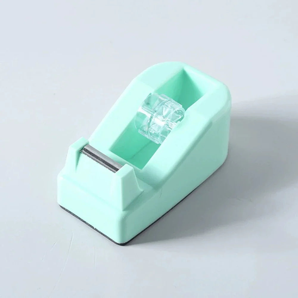 Desktop Tape Dispenser with Cutter & Heavy-Duty Table Base Tape Dispenser Qme green