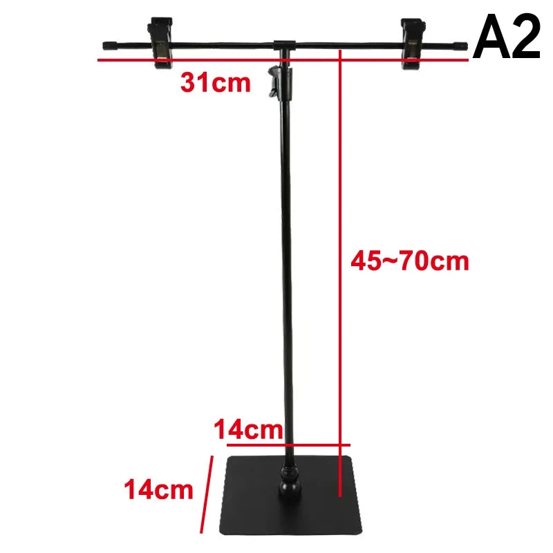 T-Shape Stainless Steel Backdrop Stand for Photo Studio Photo Backdrop Stand Qme A2