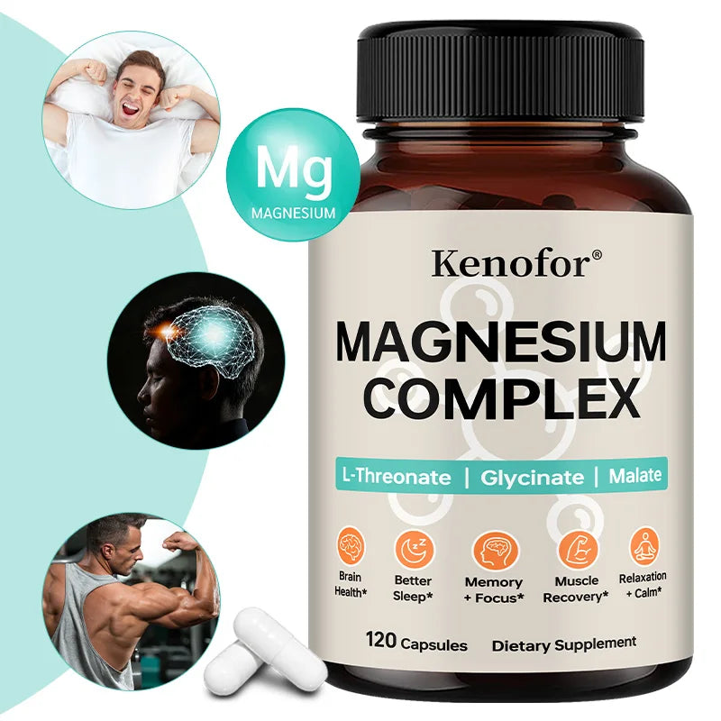 Magnesium Complex 2340mg – Malate, L-Threonate & Bisglycinate Magnesium Supplement Qst