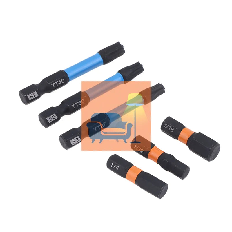 21-Pc S2 Steel Star Impact Drill Bit Set – Magnetic Hex Shank Impact Drill Bit Set Qme