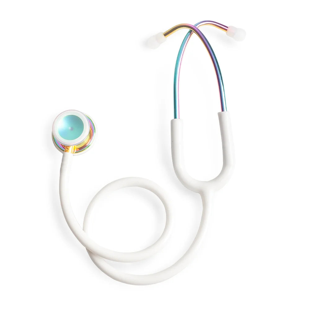 XceeFit Double Head Stethoscope – Dual Diaphragm Clinician Medical Stethoscope Qst Rainbow
