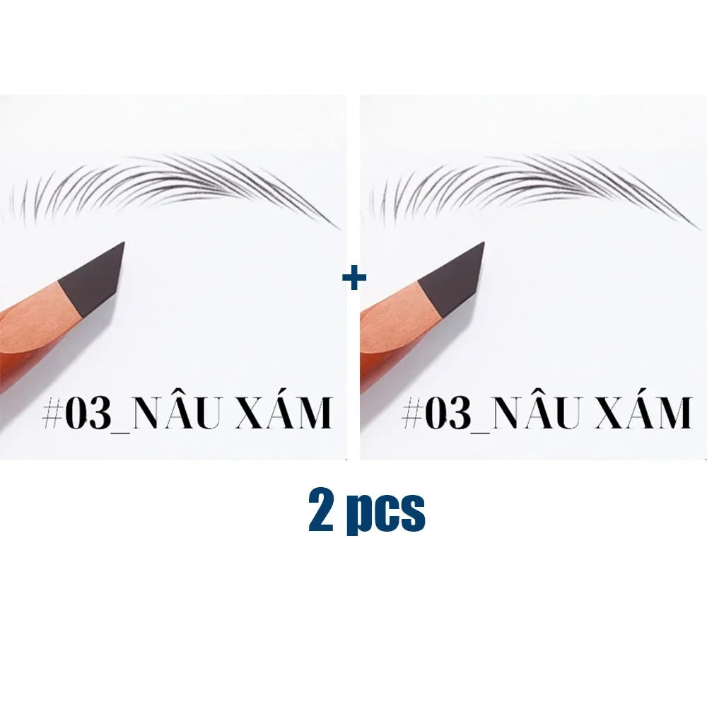 Qme Hard Eyebrow Pencil – Waterproof Matte Long-Lasting Eyebrow Pencil Qme